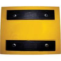 Wheel Chock, Polyurethane, Yellow, 15-1/4" W x 12-1/8" D x 10-3/4" H Distribution Élite MP