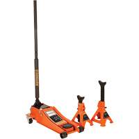 Cric de service &agrave; profil bas avec chandelles de s&eacute;curit&eacute;, 3 tonne(s) Capacit&eacute;, 2-19/20" Abaiss&eacute;e, 19-9/10" &eacute;lev&eacute;e, Hydraulique &agrave; main Distribution Élite MP