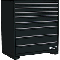 Modular Drawer Cabinet, 8 Drawers, 24" W x 28" D x 40" H, Black Distribution Élite MP