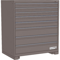Modular Drawer Cabinet, 8 Drawers, 24" W x 28" D x 40" H, Grey Distribution Élite MP