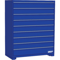 Modular Drawer Cabinet, 9 Drawers, 24" W x 28" D x 60" H, Blue Distribution Élite MP