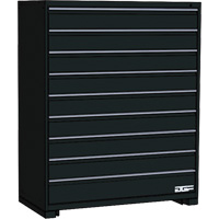 Modular Drawer Cabinet, 9 Drawers, 24" W x 28" D x 60" H, Black Distribution Élite MP