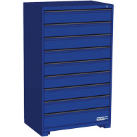 Modular Drawer Cabinet, 9 Drawers, 36" W x 24" D x 60" H, Blue Distribution Élite MP