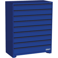 Modular Drawer Cabinet, 9 Drawers, 48" W x 24" D x 60" H, Blue Distribution Élite MP