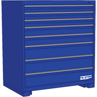 Modular Drawer Cabinet, 8 Drawers, 24" W x 24" D x 40" H, Blue Distribution Élite MP