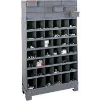 Modular Small Parts Storage Unit, Steel, 18 Drawers, 33-3/4" x 12-1/4" x 58-5/8", Grey Distribution Élite MP