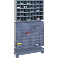 Unit&eacute; de stockage modulaire pour petites pi&egrave;ces, Acier, 48 tiroirs, 33-3/4" x 12-1/4" x 58-3/8", Gris Distribution Élite MP