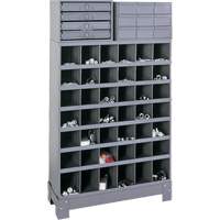 Modular Small Parts Storage Unit, Steel, 13 Drawers, 33-3/4" x 12-1/4" x 59", Grey Distribution Élite MP