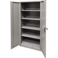 Armoire de rangement, Acier, 4 Tablettes, 78" h x 36" la x 24" P, Gris Distribution Élite MP