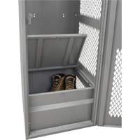 Casier pour &eacute;quipement avec porte, Acier, 24" la x 24" p x 72" h, Gris Distribution Élite MP