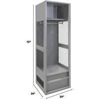 Casier pour &eacute;quipement, Acier, 24" la x 24" p x 72" h, Gris Distribution Élite MP