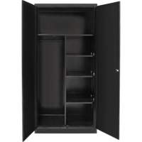 Armoire de rangement combin&eacute;e, 36" la x 18" p x 72" h, Noir Distribution Élite MP