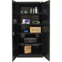 Hi-Boy Storage Cabinet, Steel, 4 Shelves, 72" H x 36" W x 18" D, Black Distribution Élite MP