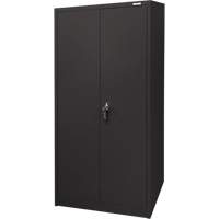 Armoire d'entreposage, Acier, 4 Tablettes, 66" h x 30" la x 15" P, Noir Distribution Élite MP