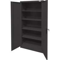 Storage Cabinet, Steel, 4 Shelves, 78" H x 36" W x 24" D, Black Distribution Élite MP