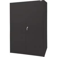 Storage Cabinet, Steel, 4 Shelves, 78" H x 48" W x 24" D, Black Distribution Élite MP