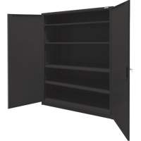 Storage Cabinet, Steel, 4 Shelves, 78" H x 48" W x 24" D, Black Distribution Élite MP