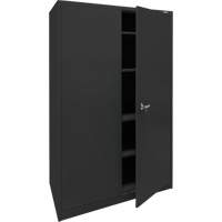 Storage Cabinet, Steel, 4 Shelves, 78" H x 48" W x 24" D, Black Distribution Élite MP