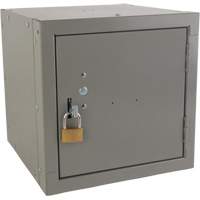 Stackable Cube Locker, 12" x 12" x 12", Steel, Grey, Knocked Down Distribution Élite MP