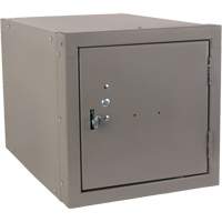 Stackable Cube Locker, 12" x 18" x 12", Steel, Grey, Knocked Down Distribution Élite MP