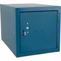 Stackable Cube Locker, 12" x 18" x 12", Steel, Blue, Knocked Down Distribution Élite MP