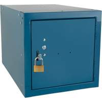 Stackable Cube Locker, 12" x 18" x 12", Steel, Blue, Knocked Down Distribution Élite MP