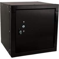 Stackable Cube Locker, 12" x 12" x 12", Steel, Black, Knocked Down Distribution Élite MP