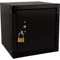 Stackable Cube Locker, 12" x 12" x 12", Steel, Black, Knocked Down Distribution Élite MP