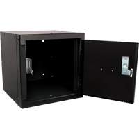 Stackable Cube Locker, 12" x 12" x 12", Steel, Black, Knocked Down Distribution Élite MP