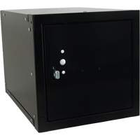 Stackable Cube Locker, 12" x 18" x 12", Steel, Black, Knocked Down Distribution Élite MP