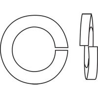 Rondelle d'arr&ecirc;t fendue, 1/4", Zinc jaune Distribution Élite MP
