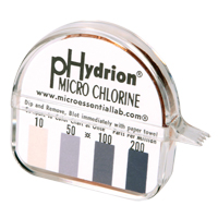 Papier r&eacute;actif Hydrion Chlorine Phydrion CM-240 Distribution Élite MP