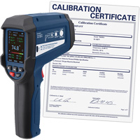 Thermom&egrave;tre infrarouge professionnel avec thermocouple de type K int&eacute;gr&eacute; et certificat d'&eacute;talonnage, -58 - 3362°F (-50 - 1850°C), 55:1, &eacute;missivit&eacute; Ajustable Distribution Élite MP