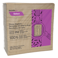 Serviettes de table &agrave; pli 1/8 Pro Select, 1 pli, 15,5" x 16" Distribution Élite MP