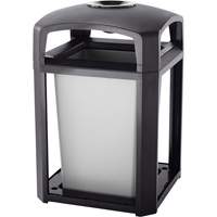 Cendrier et corbeille pour d&eacute;chets de s&eacute;rie Landmark, Plastique, Capacit&eacute; 35 gal. US, Hauteur 40" Distribution Élite MP