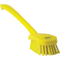 Brosse &agrave; manche long, Soies Ferme, Longueur de 16-3/10", Jaune Distribution Élite MP
