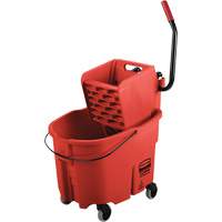 WaveBrake&reg; Mop Bucket & Wringer Combo Pack, Side Press, 8.75 US Gal.(35 Quart), Red Distribution Élite MP