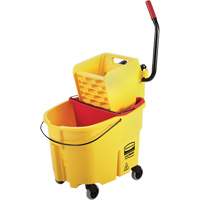 WaveBrake&reg; Mop Bucket & Wringer Combo Pack, Side Press, 8.75 US Gal.(35 Quart), Yellow Distribution Élite MP