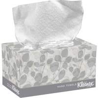 Essuie-mains Kleenex dans une boîte POP-UP*, 1 pli, 10-1/2" lo x 9" la, 120 /pqt Distribution Élite MP