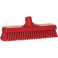 Brosse &agrave; r&eacute;curer pour planchers et murs, Crins Ferme, 12", Polyester, Rouge Distribution Élite MP