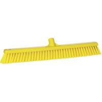 Combo Bristle Push Broom, Coarse/Fine Bristles, 24", Polyester, Yellow Distribution Élite MP
