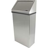 Wall Mounted Waste Receptacle, Stainless Steel, 13.2 US gal. Distribution Élite MP