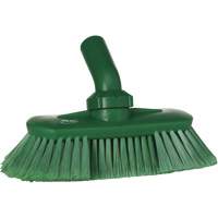 Brosse de lavage aliment&eacute;e en eau et &agrave; angle r&eacute;glable, Soies Doux, Longueur de 9-1/4", Vert Distribution Élite MP