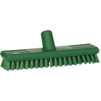 Brosse lave-pont aliment&eacute;e en eau, Crins Extra-ferme, 10-3/4", Polyester, Vert Distribution Élite MP