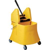 Ensemble de seau pour vadrouille et essoreuse Champ, Pression vers le bas, 7,5 gal. US (30 pintes), Jaune Distribution Élite MP