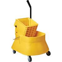 Ensemble de seau pour vadrouille et essoreuse Champ, Pression lat&eacute;rale, 7,5 gal. US (30 pintes), Jaune Distribution Élite MP