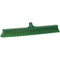 Small Particle Push Broom Head, Fine Bristles, 24", Polyester, Green Distribution Élite MP