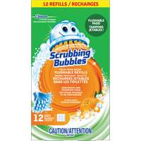 Recharge de tampons jetables dans les toilettes, pour la brosse pour cuvettes Scrubbing Bubbles Fresh Brush, Recharge Distribution Élite MP