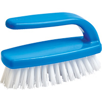 Brosse pour le nettoyage des ongles, 4" l, Soies Synth&eacute;tique, Bleu/Blanc Distribution Élite MP