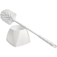 Brosse &agrave; cuvettes avec coupelle, 15-1/2" l, Soies Polypropyl&egrave;ne, Blanc Distribution Élite MP